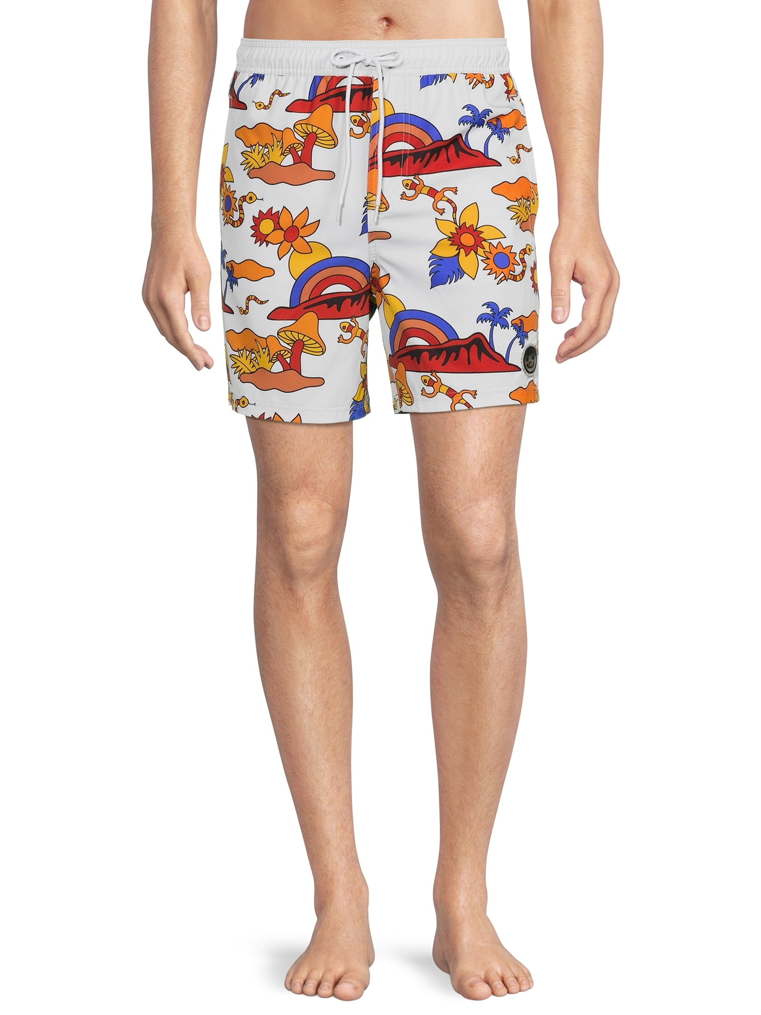 Neff Men's Desert Scene Graphic Swim Shorts, SXL