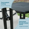 thumbnail image 4 of Bstjewey 46" Waterproof Square Metal Picnic Table for 8 Person,Black, 4 of 7