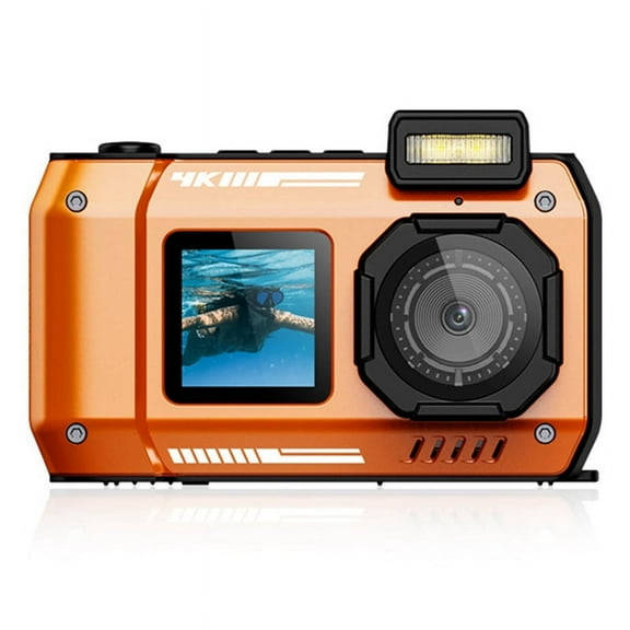 Waterproof Camera D50 Dual Screen Selfie Outdoor Sports HD Diving Underwater IP68 10 Meters Waterproof for Swimming,A