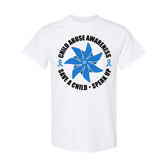 Inktastic Child Abuse Awareness Save a Child and Speak Up T-Shirt