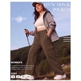 thumbnail image 4 of Cueply Women's Plus Size Wide Leg Cargo Sweatpants High Waisted Drawstring Lounge Pants with Pockets, 4 of 6