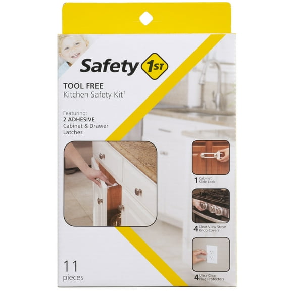 Safety 1st Tool Free Kitchen Safety Kit, White, Toddler