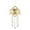 Gold Solid Sun 14" x 1" x 30", variant on DecMode Gold Metal Eclectic Windchime
