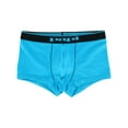 thumbnail image 3 of papi Stylish Brazilian Solid and Print Trunks 3-Pack of Men's Underwear, Black/Turquoise, Large, 3 of 5