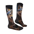 thumbnail image 3 of Fotbe Oil Painting Tribal Wolf print Women's Men's Novelty Crew Socks Cotton Socks Knee High Socks for Walking,Running,Nurses,Pregnancy, 3 of 8
