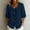 Navy, variant on Ussuma Crew Neck Linen Elbow-Length Hollow-Out Detailing Women's Top Linen Solid Color Collared leisure Women's Top Holiday Party Camp Summer Friend Gathering S Red