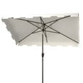 thumbnail image 3 of SAFAVIEH Outdoor Collection Zimmerman 6.5 x 10-Foot Rectangle Market Umbrella White, 3 of 5