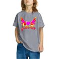 thumbnail image 2 of Jamicy Fashion Tops for Children Gift for Kids Spring Romance Shirt for Girls Heart Graphic Tee Great Love Casual Short Sleeve Top for Brunch Dates, 2 of 4