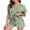 06-Flower Bird Green, variant on DreamFish Womens Pajama Sets 2 Piece Summer Ladies Short Sleeve Lounge Sleepwear with Pockets PJ Set