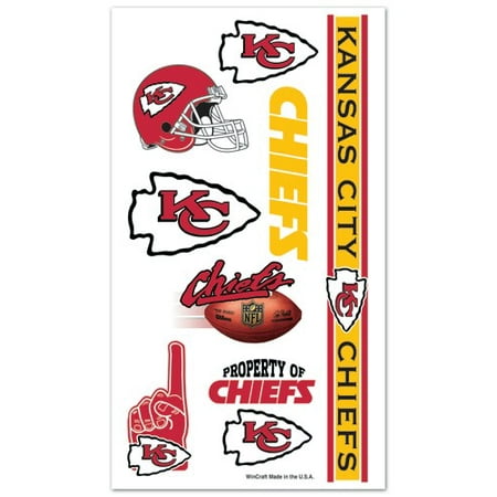 10 Pack Tattoo - Kansas City Chiefs Temporary Tattoo Face Decals 10 Pack