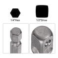 thumbnail image 4 of Uxcell 1/2" Drive 32mm Deep 6-Point Impact Socket 8" Length and 1/4" Hex Shank Adapter, 4 of 5