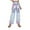 002 Blue, variant on Women's Colorblock Graphic Print Patchwork Straight Leg Pants Casual High Waist Loose Wide Leg Boho Pants With Pockets