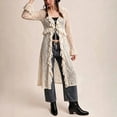 thumbnail image 6 of Lnmiateer Women Sheer Lace Maxi Duster Cardigan Ruffled Long Sleeve Deep V Neck Flowy Mesh Kimono Cover Up For Party Layering Outfits, 6 of 8