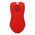 thumbnail image 6 of CHICTRY Kids Girls Shiny Sleeveless Gymnastics Leotard Ballet Dance Unitard Ice Skating Jumpsuits Red 6, 6 of 7