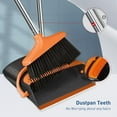 thumbnail image 6 of FGY Broom and Dustpan Set with Removable Handle for Indoor and Pet (Black&Orange), 6 of 8