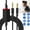 2 meters TPE line, variant on Replacement A40 Cord Compatible with Astro A40 Headset, 6.5FT Nylon Braided Audio Cable with Inline Mute, for Astro A10/A40TR Gaming Headset, Compatible with PS5/PS4 Controller and PC, Black