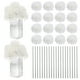 thumbnail image 1 of Uxcell Flores de Bola de Crisantemo Artificial, Ramos de Seda de Hortensia Falsos para el Hogar/Boda Blanco Crema 30 Pack, 1 of 7
