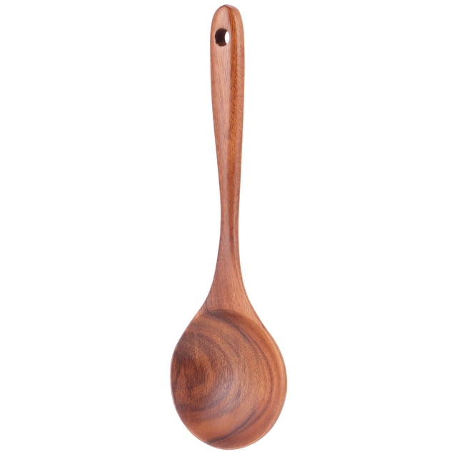 Cuchara de cocina, cuchara mezcladora de teca, cuchara antiadherente de madera, cuchara mezcladora, artesanía excepcional