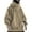 Khaki, variant on 2025 New Men's Solid Vintage Hooded High Neck Loose High Street Hip Hop Pullover Sweatshirt Casual Men Graphic Sweatshirt
