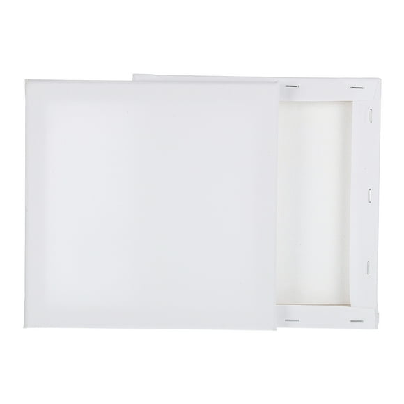 Uxcell 2 Pcs Lienzo Estirado, Tableros de Artista 8x8" Perfil de 4/5" Paneles de Algodón, Blanco