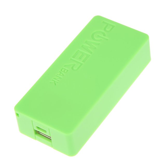 banco de energía móvil caso kit de suite de bricolaje caja de cargador de batería para 2x18650 / verde WDOplteas Para estrenar