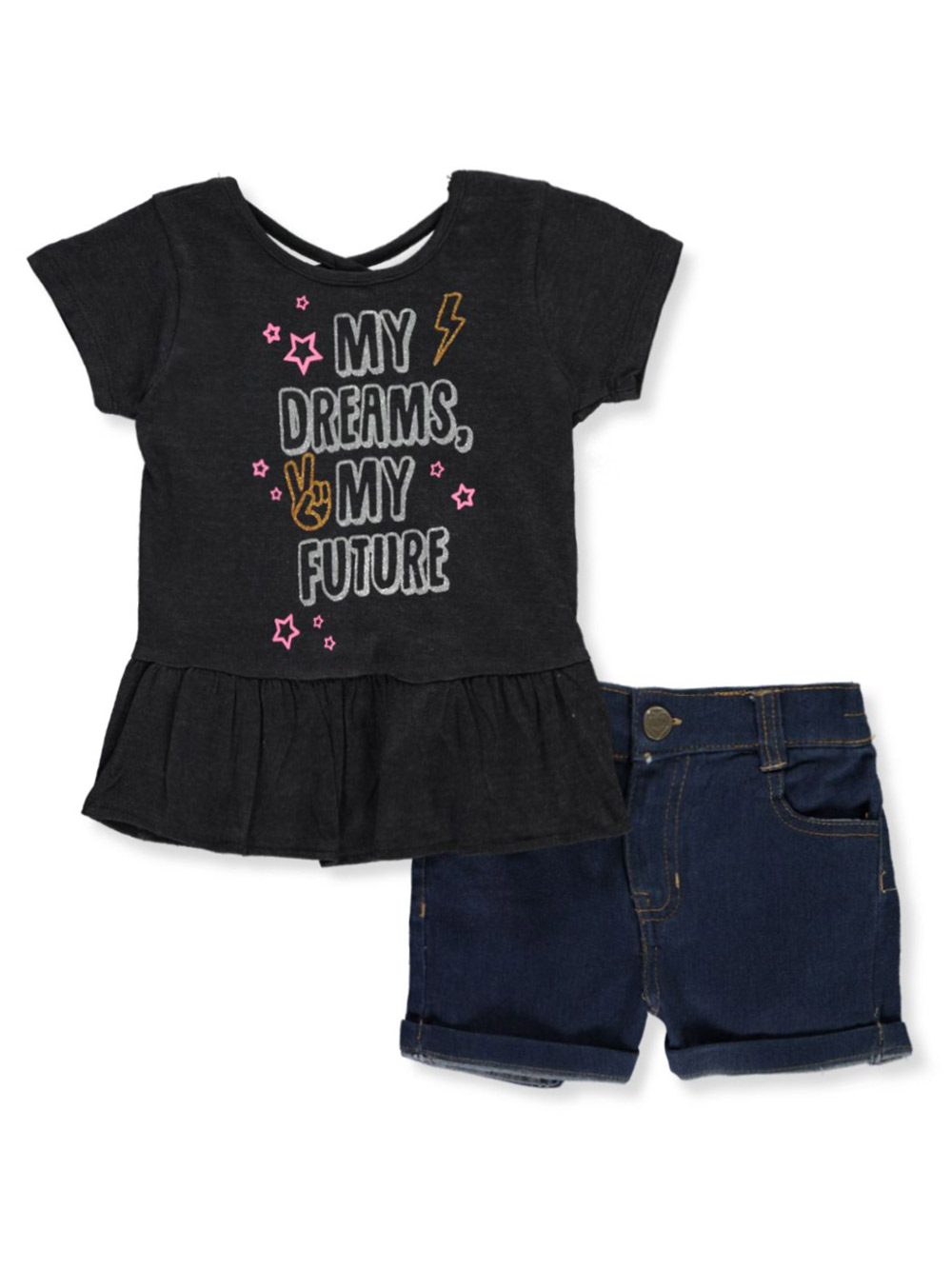 2 piece denim short set