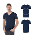 thumbnail image 2 of Playera Cuello V, para Caballero, Color Marino, Talla Grande, 100% Algodón. Yazbek C0306, 2 of 3
