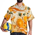 thumbnail image 4 of Tangerine Men's Short Sleeve Casual Printed Button Down Beach Shirt - Summer Unisex Top, 4 of 6