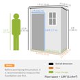thumbnail image 3 of Outsunny 5 x 3FT Outdoor Storage Garden Shed with Lockable Door, Grey, 3 of 9