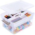 thumbnail image 1 of Citylife 17QT Plastic Storage Bins with Lid Storage Containers with Removable Tray Include Handle Clear Storage Box with Latches Storage Organizer for Craft, Bead, Toy, Tool, Crayon, 1 of 6