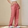 thumbnail image 2 of Diufon Striped Pants Women Lounge Plaid Printed Pajama Pant Summer Beach Bottoms Trousers with Pockets, 2 of 9