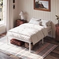 thumbnail image 2 of Einfach Twin Bed Frame with Ample Under-Bed Storage Space, Heavy Duty, No Box Spring Needed, White, 2 of 10