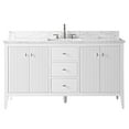 thumbnail image 4 of Vanity Art 60" Bathroom Vanity with Sink, Freestanding Storage Cabinet with Engineered Marble Top, Flip Down Tray, Drawer, and Shelve, 4 of 8