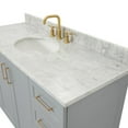 thumbnail image 5 of Ariel Taylor 55 In. Single Oval Sink Vanity With Carrara White Marble 0.75In Countertop In Grey, 5 of 11