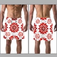 thumbnail image 3 of luoweisi Men's Beach Shorts Quick Dry Swim Trunks with Mesh Lining Christmas Snowflakes S, 3 of 5
