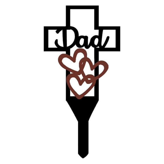 Cemetery Christmas Decorations,for Grave Metal Cross,Yard Stake Grave Markers Metal Cross,Garden Stake Memorial Tombstone Decorations