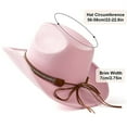 thumbnail image 2 of Pavied Cowboy Hat Party Hats Women's Big Brim Cowboy Hat Western Bowler Hat Western Hat Clearance Sales Pink One Size, 2 of 2