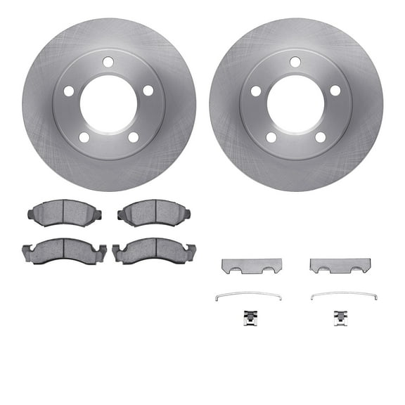 Dynamic Friction Company Front Brake Rotors with 5000 Advanced Brake Pads includes Hardware 6512-42133