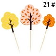 thumbnail image 2 of Coxeer Cake Topper Set Felt Plant Cute Cake Pick Cupcake Decoration Stick for Birthday, 2 of 10
