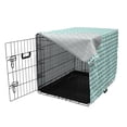thumbnail image 3 of Leafage Dog Crate Cover, Shamrock Leaves Pattern Botanical St Patrick's Day Irish Tradition, Easy to Use Pet Kennel Cover for Medium Large Dogs, 35" x 23" x 27", Dark Seafoam and White, by Ambesonne, 3 of 6