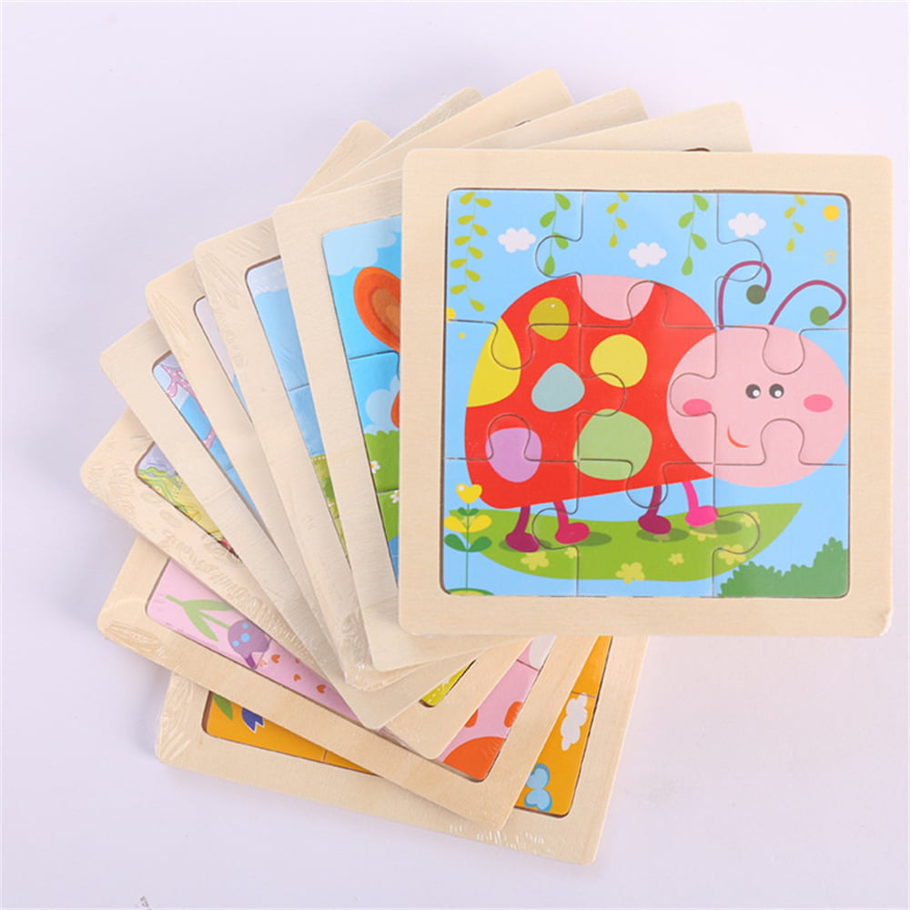 2Pcs Wooden Toy Peg Puzzles Educational Learning Puzzle for Kids Children 04 