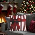 thumbnail image 5 of Horivan Christmas Pillow Covers 17x17 Inch Holiday Decor Soft Cotton Cushion Cases with Hidden Zipper for Living Room Sofa Bed Seasonal Home Decorative Throw Pillow Covers, 5 of 6