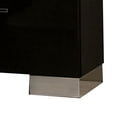 thumbnail image 4 of Benjara Two Drawer Nightstand with USB Charger and Bar Handle Pulls, Black, 4 of 6