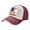 Dark Red, variant on America Flag And California Flag Distressed Baseball Cap Dad Hats for Men Women Vintage Trucker Hat Low Profile Ball Caps