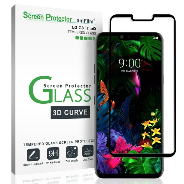 amFilm Screen Protector for LG G8, Full Cover (Easy Installation