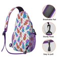 thumbnail image 4 of Tropical Watermelon Pattern Travel Sling Backpack, Lightweight and Durable Crossbody Bag with Fresh Geometric Summer Fruit Print, Cute and Fashionable for Watermelon Enthusiasts, 4 of 6