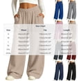 thumbnail image 3 of LEAVINGSUO Wide Leg Sweatpants for Women Solid Color Sweatpants With Pockets Long Pants For Home And Outdoor Sports Pink S, 3 of 8