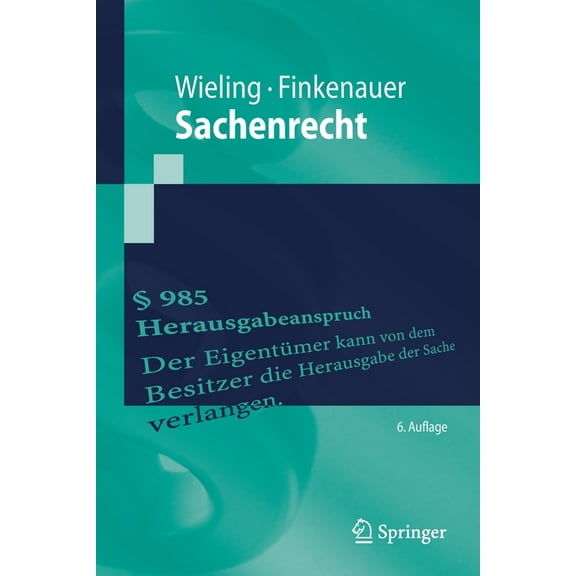Springer-Lehrbuch Sachenrecht, (Paperback)