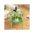 thumbnail image 3 of YFTDEF Small Coffee Table, Movable Bedside Table, Plastic Side Table, Double Layer Storage, 19.29x14.96 Inch, Flexible for Living Room and Bedroom Storage, Green, 3 of 6