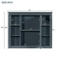 thumbnail image 6 of 36 inch Bathroom Vanity with Top Sink, Modern Bathroom Storage Cabinet with 2 Soft Closing Doors and 2 Drawers, Single Sink Bathroom Vanity, Bathroom Furniture Set with Mirror Cabinet (Blue), 6 of 9